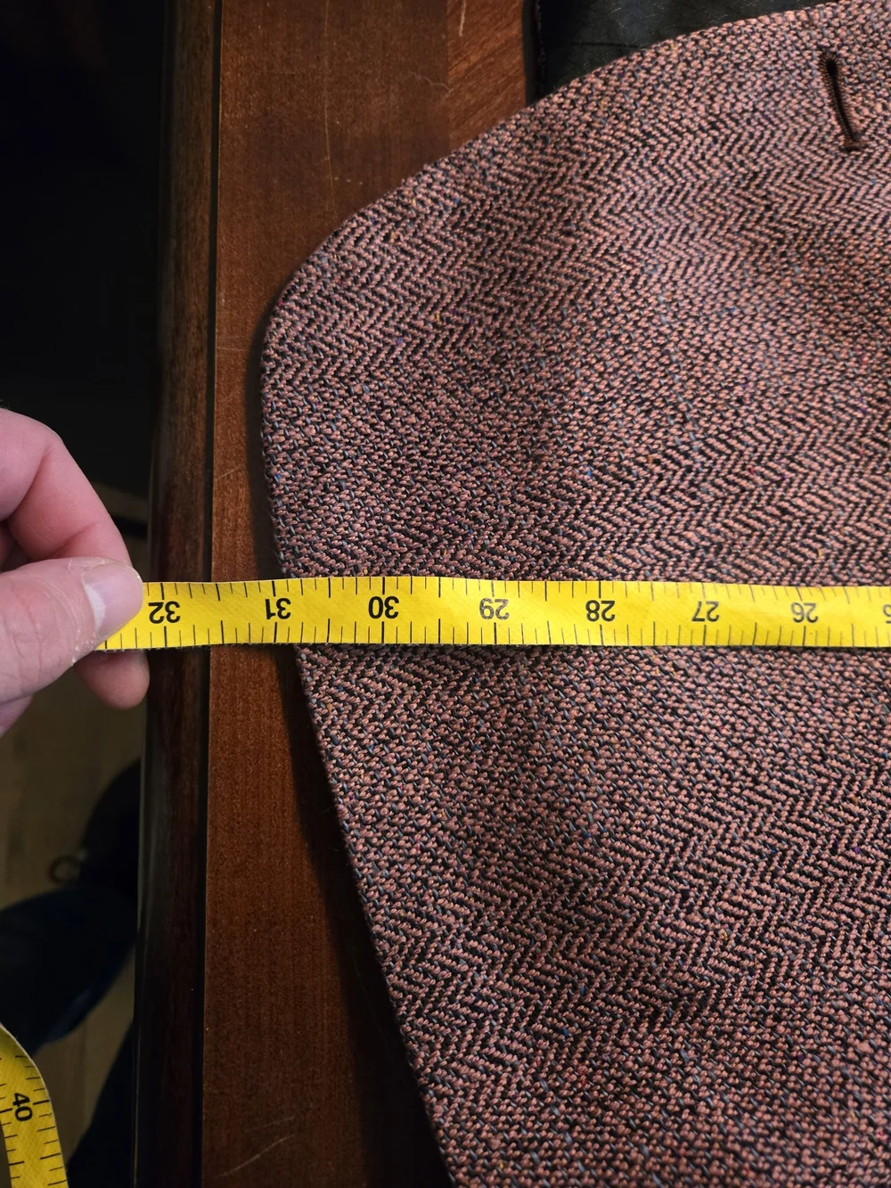 Bachrach Rust-Tone Herringbone Sport Coat Blazer Pure Silk
